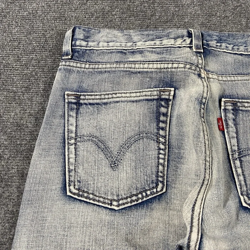 Levis 514 Jeans Youth Boys 18 Straight Fit Faded Light Wash Denim Distressed Y2K